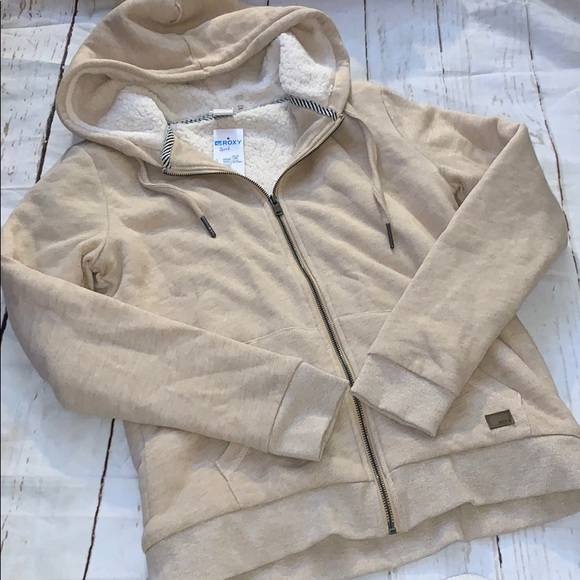 Roxy women’s Trippin Sherpa Zip-up  Sweatshirt 🌺 - Picture 2 of 6